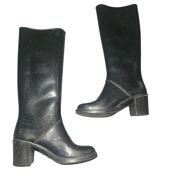 Vtg Marc Jacobs | Logo plaque | Rubber Rain boots | Made in Italy | 90s - Picture 6 of 12